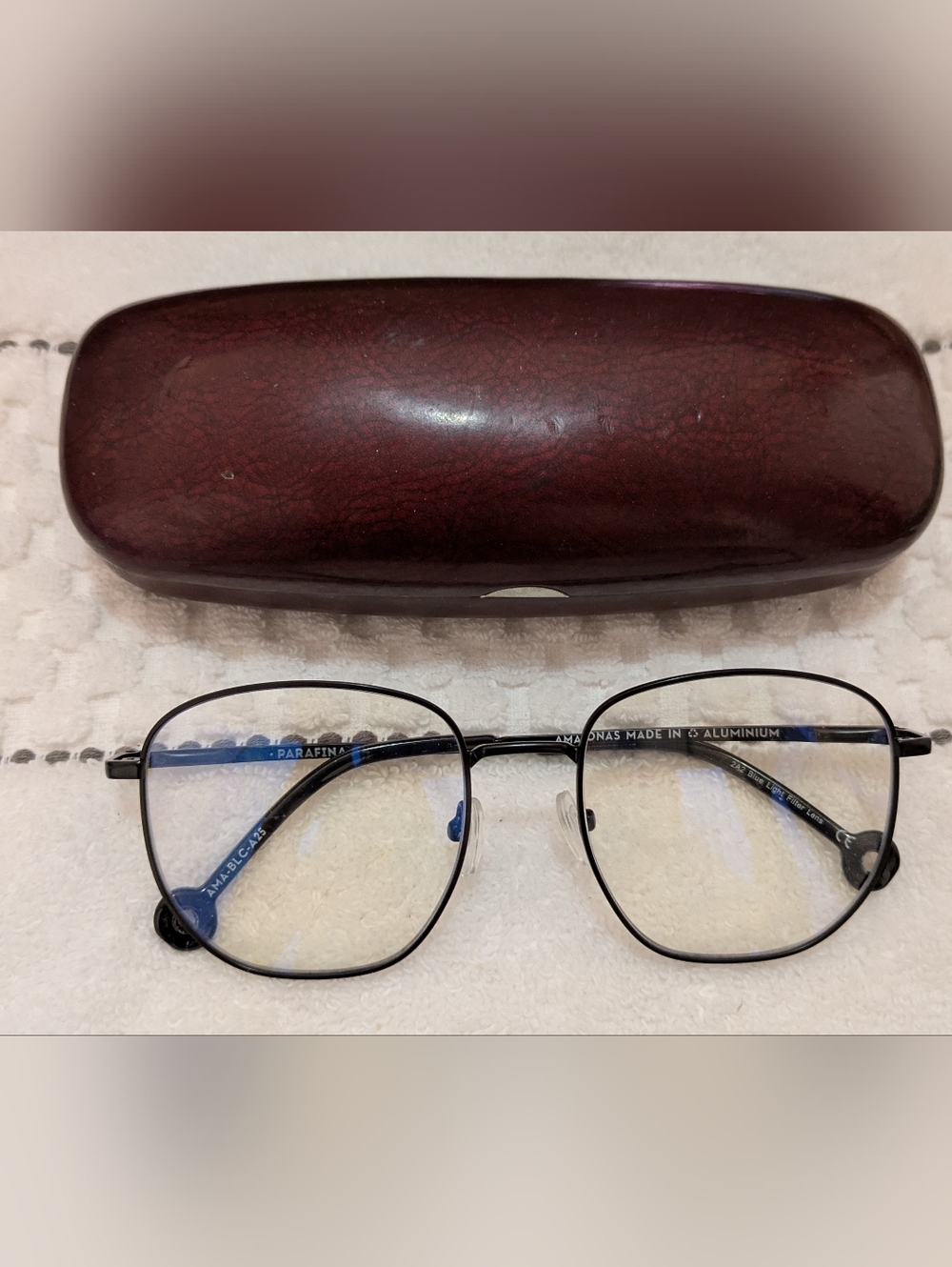 Parafina Blue Light Filter Lens Glasses with Maroon Case